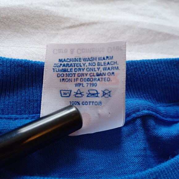 Vintage 1980s Miller MLB Baseball New York Mets Blue Puff Print T-Shirt Large - Picture 7 of 9